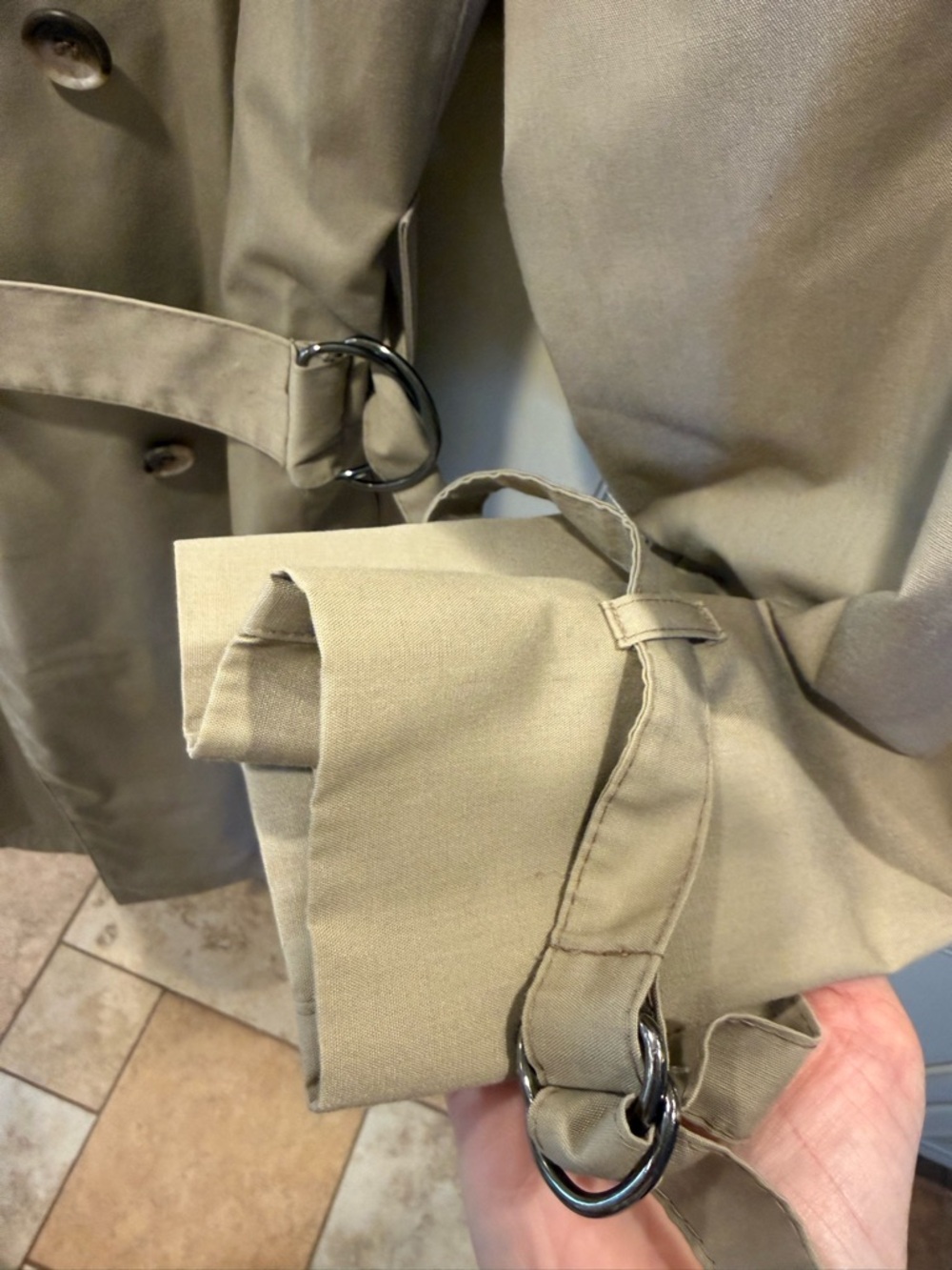 London Fog Beige Trench Coat - Wamsutta Exclusive - Picture 4 of 12